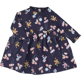 George Virágos kék ruha (68) baba