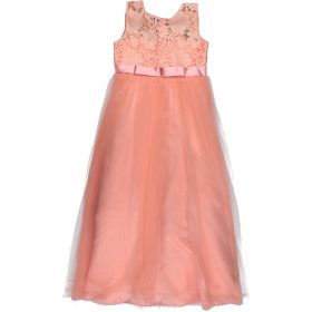 Csipkés barack tüllruha (128) kislány