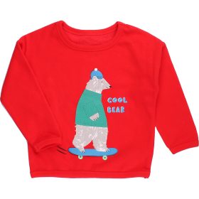 Macis piros pulóver (98) kisfiú