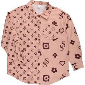 Virágos drapp blúz (134) lány