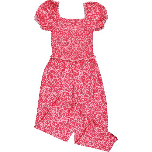 Pirosvirágos jumpsuit (146) lány
