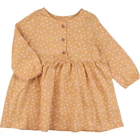 Next Mintás mustár ruha (68) baba