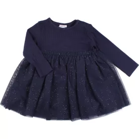 F&F Sötétkék tüllruha (74) baba