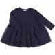 F&F Sötétkék tüllruha (74) baba