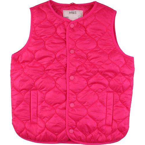 Marks&Spencer Rózsaszín steppelt mellény (134) lány