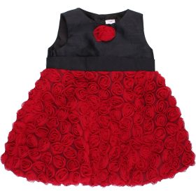 Szalagvirágos ruha (68) baba