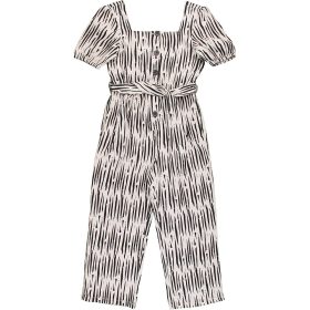 F&F Feketemintás jumpsuit (122) kislány