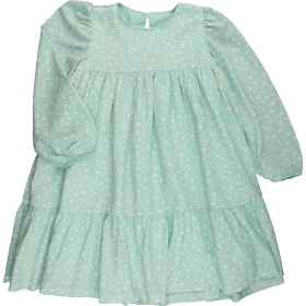Virágos zöld ruha (122) kislány