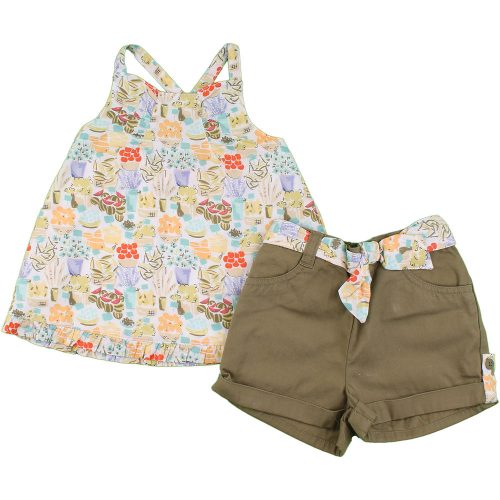 Gymboree Virágos-khaki szett (74-80) baba