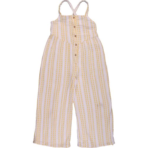 F&F Sárgamintás jumpsuit (128) kislány