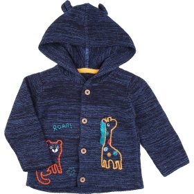 St Bernard Állatos kék kardigán (80) baba