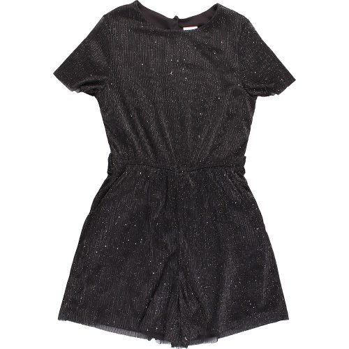 F&F Csillogó fekete playsuit (152) lány