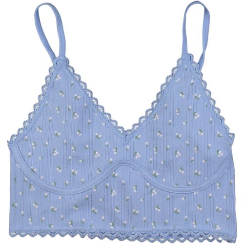 Primark Virágos kék top (S)  női