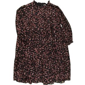 Next Mintás barna ruha (158) tini lány