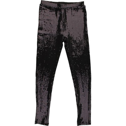 Csillogó fekete leggings (140) lány