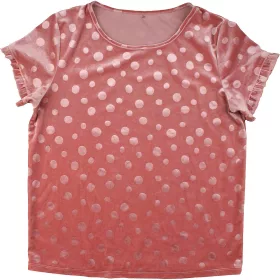 Pöttyös bársonyfelső (4-6)  női