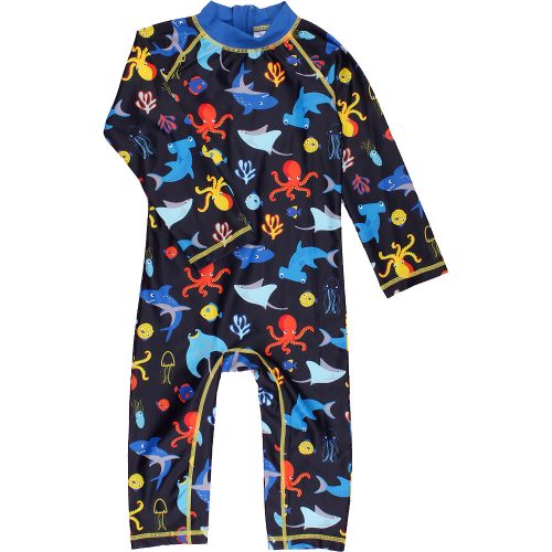Mothercare Tengeri állatos kék strandoverál (116) kisfiú