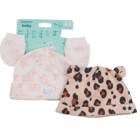 Virágos-mintás sapka szett (6-12 hó) baba