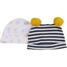 Állatos-csíkos sapka szett (6-12 hó) baba
