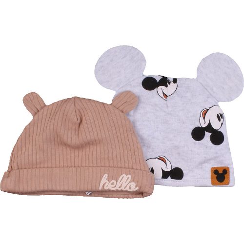 Mickey-barna sapka szett (0-6 hó) baba