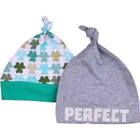 Mintás-szürke sapka szett (0-6 hó) baba