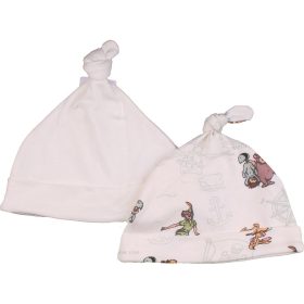 Mintás-bézs sapka szett (0-6 hó) baba