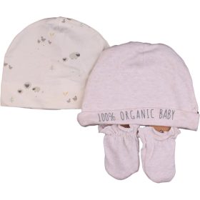 Bárányos-melírozott sapka szett (0-6 hó) baba