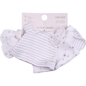 Csillagos-csíkos sapka szett (0-6 hó) baba