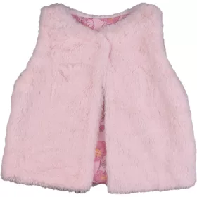 Rózsaszín prémes mellény (74) baba