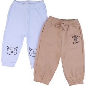 Drapp-kék melegítőnadrág szett (74) baba