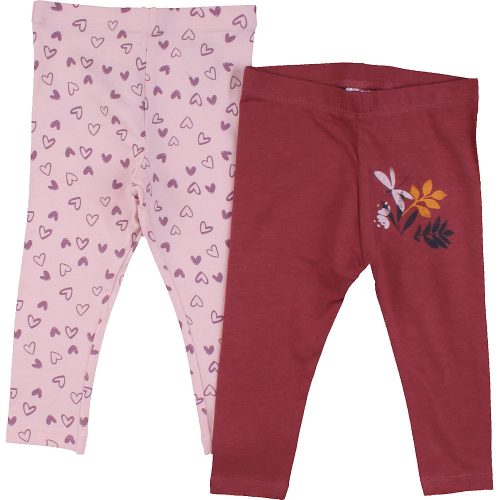 Virágos-szíves leggings szett (74) baba
