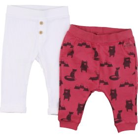 Állatos-törtfehér nadrág szett (68) baba