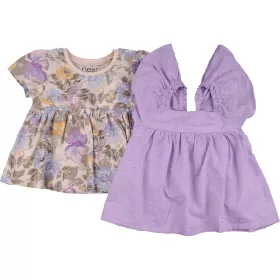 Lila-virágos felső szett (74) baba