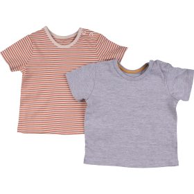 Szürke-csíkos póló szett (62) baba