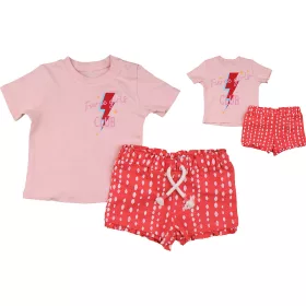 Rózsaszín-mintás szett (74) baba