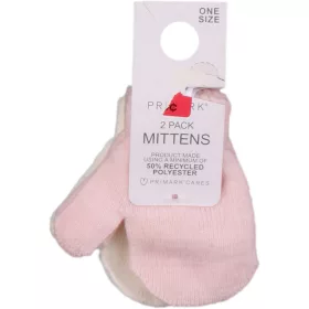   Primark Rózsaszín-törtfehér kesztyű szett (0-6 hó) baba
