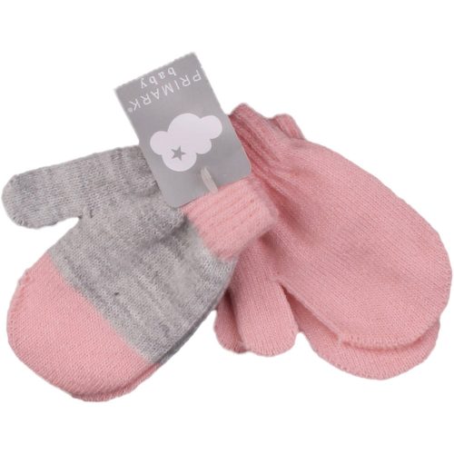 Primark Rózsaszín-szürke kesztyű szett (0-6 hó) baba
