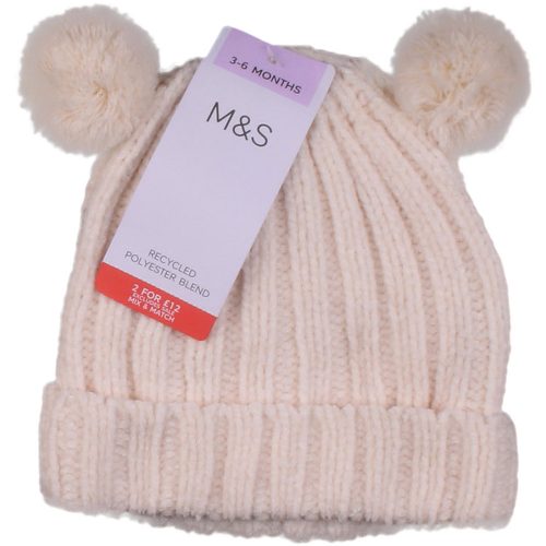 Marks&Spencer Törtfehér sapka (0-6 hó) baba