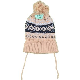Mintás bézs sapka (0-6 hó) baba