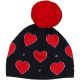 Szíves kék sapka (6-10 év) lány