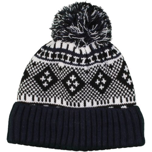 Mintás kék sapka (6-12 hó) baba