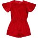 F&F Piros bársony playsuit (122) kislány