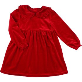 Piros bársonyruha (98) kislány