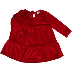 F&F Piros bársony ruha (68) baba