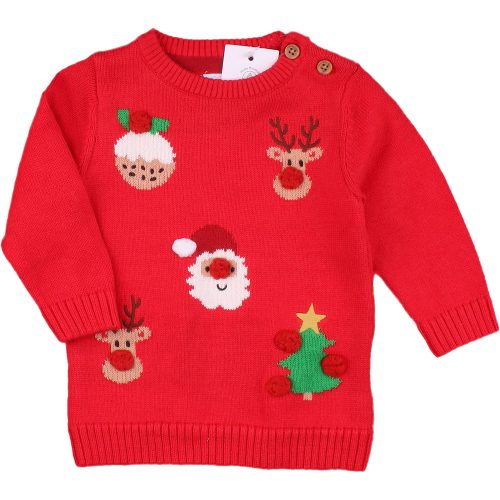 F&F Rudolf-Mikulás pulóver (62) baba