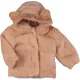 F&F Világosbarna prémes kabát (80) baba