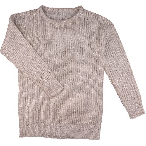 Flitteres bézs pulóver (34)  női