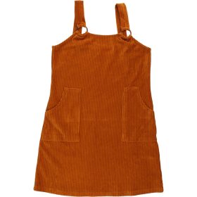 F&F Mustár kordbársony ruha (152) lány