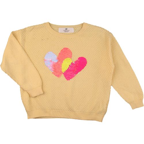 H&M Flitteres sárga pulóver (104) kislány