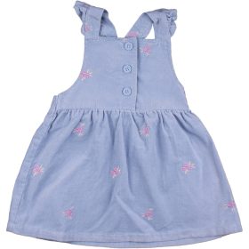Hímzett kék kordruha (80) baba